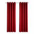 Luxury Burgundy Room Darkening Eyelet Curtains – 7ft (Pack of 2)