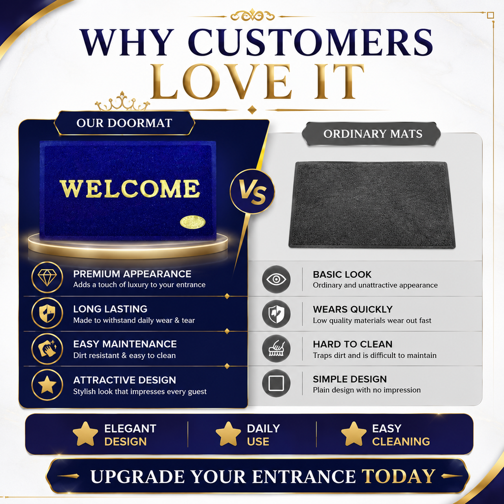 The Regal Welcome Doormat | Luxury Anti-Slip Entrance Mat