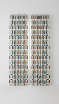 Cotton Curtain Set with Geometric Print