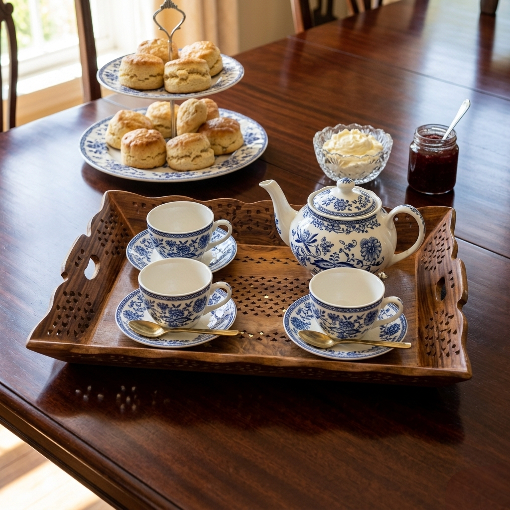 LUXEHEAVEN Heritage Carved Tray
