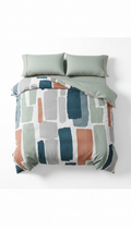 Linen Blend Sheet Set in Slate Blue