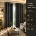 Premium Geometric Wave Semi-Transparent Light Filtering Eyelet Curtains – Pack of 2 (5ft, 7ft, 9ft & Custom Sizes)